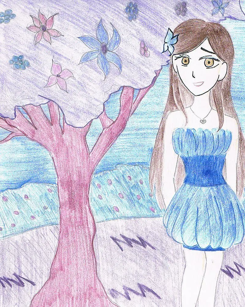 imagineworlds12's tweet photo. Rehaciendo dibujos viejos. #azul #blue #girl #chica #originalart https://t.co/hN2DRF1lct