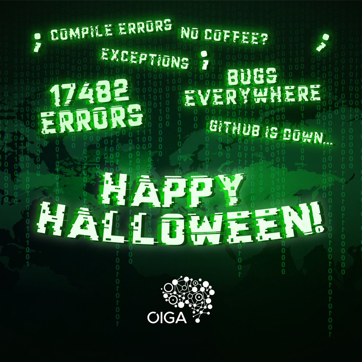 👻 Halloween Coding Nightmares 🎃 

#happyhalloween #halloween #terror #nightmare #oigateam #coding #code #coders #programming #codinglife #AI #ArtificialIntelligence #coderlife #coderlifestyle #coderjokes #coder #halloween2021 #halloweeneveryday