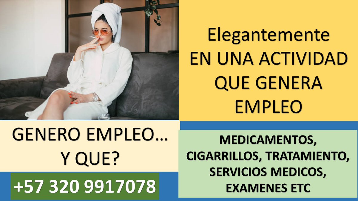 laudin's tweet photo. https://t.co/KPAx35SDEY

Asesoramiento a distancia por Whatsapp
 O
 por Google Meet
Servicio privado y personalizado

+57 320 9917078

https://t.co/KPAx35SDEY

Asesoramiento a distancia por whatsapp

Servicio privado y personalizado

+57 320 9917078

¿Cuantos años tiene fumando? https://t.co/xrH3cKCy70