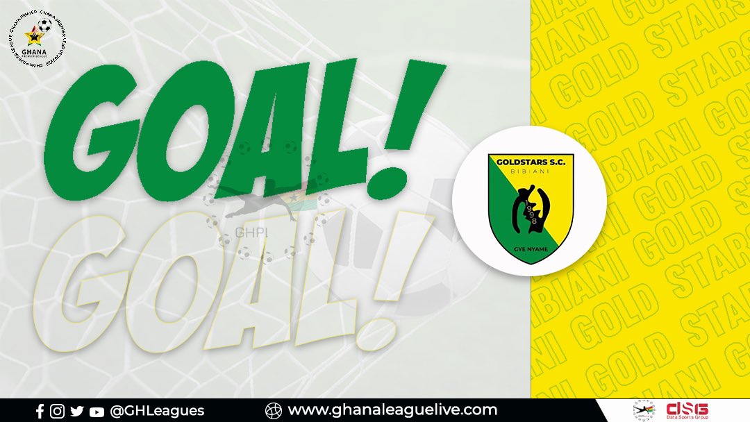 GHLeagues's tweet photo. Goal at the Dun’s Park. 

The league debutants have the opening goal in Bibiani thanks to a goal from Kingsley Boafo. 

Gold Stars 1️⃣ 
Berekum Chelsea 0️⃣ https://t.co/D8vyk6xQUM
