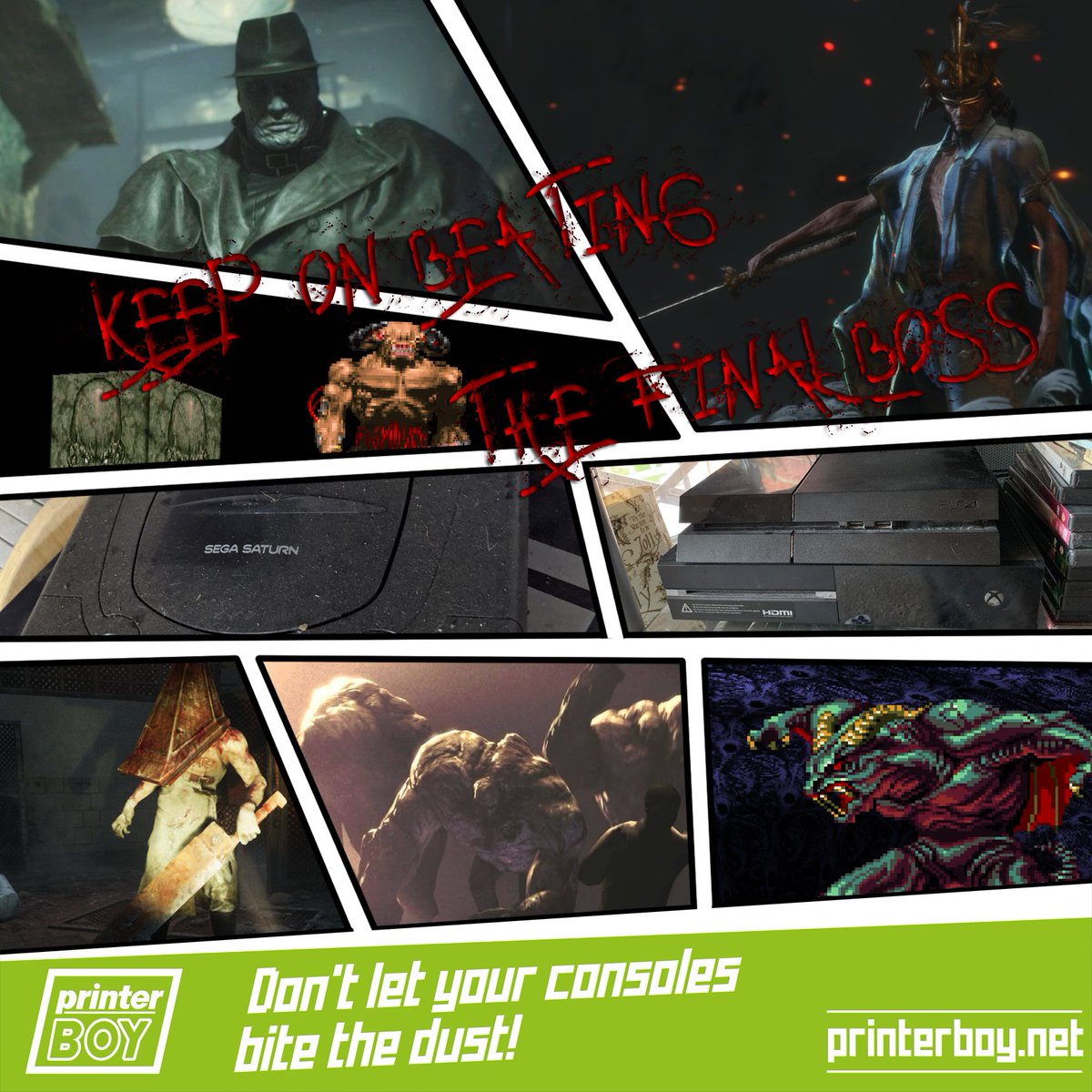 ThePrinter_Boy's tweet photo. At https://t.co/KDLVwVHRA9 there is no end. Only continue. ๐ฎ PROMO CODE: THRILLERBOY
#halloween #gaming #consoleprotection #GamingSetup #SEGA #PLAYSTATION #DUST https://t.co/GtzezW75pV