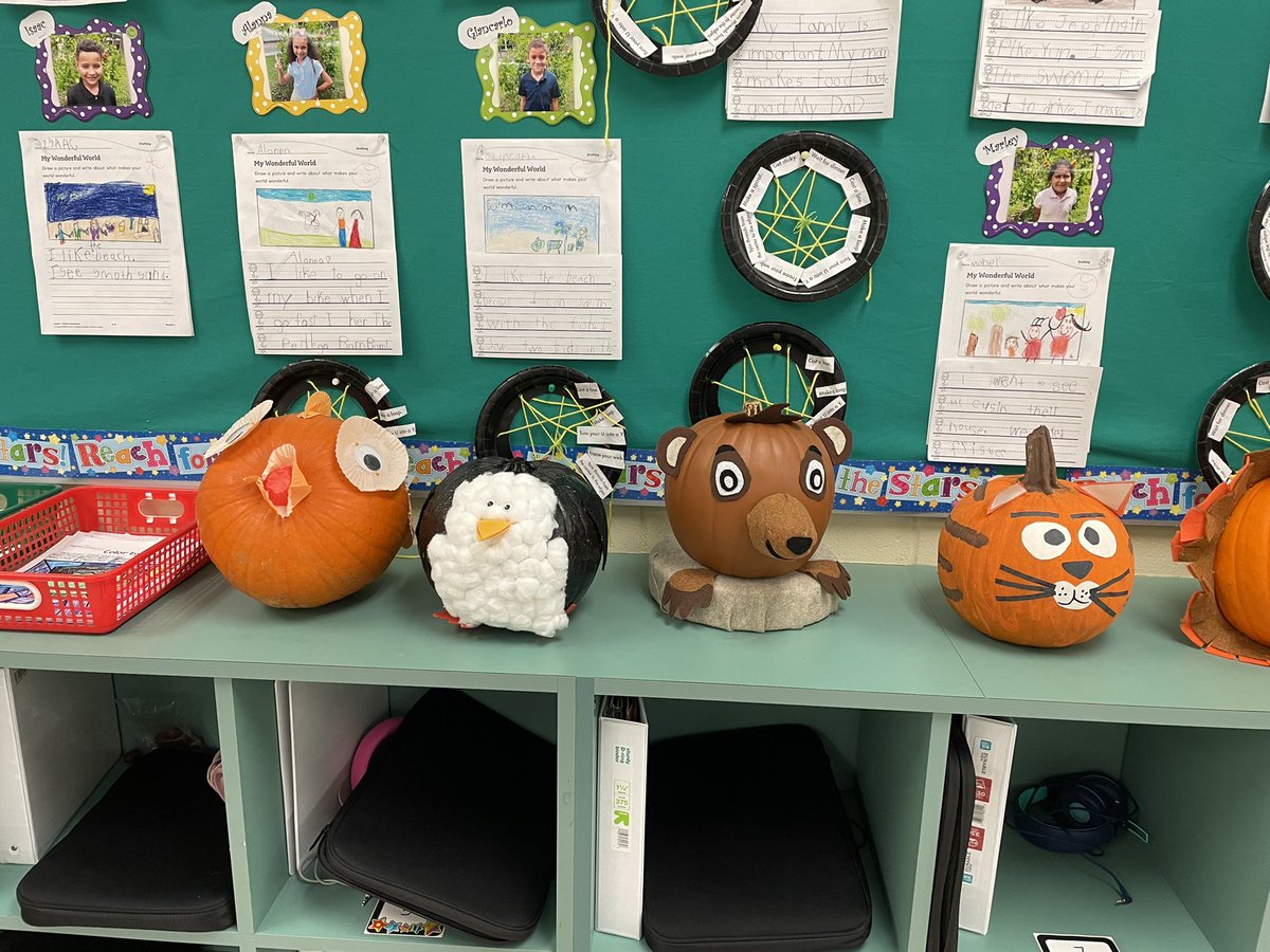 LisaPatt1's tweet photo. My students Animal Pumpkins. They created them in the image of the animal they were researching. @CESCorkyBear https://t.co/KQCwlqekCD