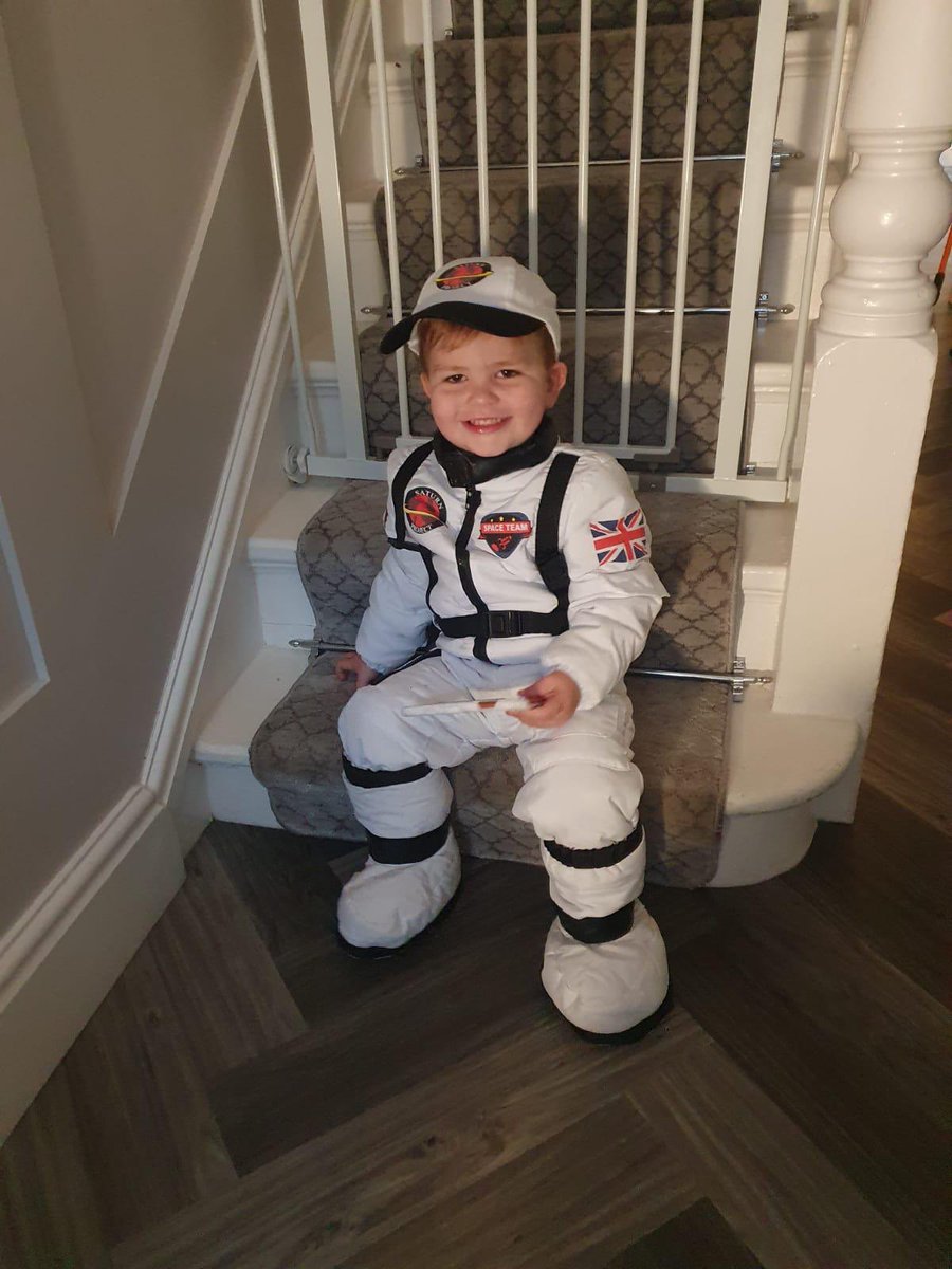 MissMacCormack's tweet photo. My godson/cousin has gone as an astronaut this Halloween. My heart is so full 🥺💕 @astro_timpeake - the next generation maybe? https://t.co/HGTIeHNTiO