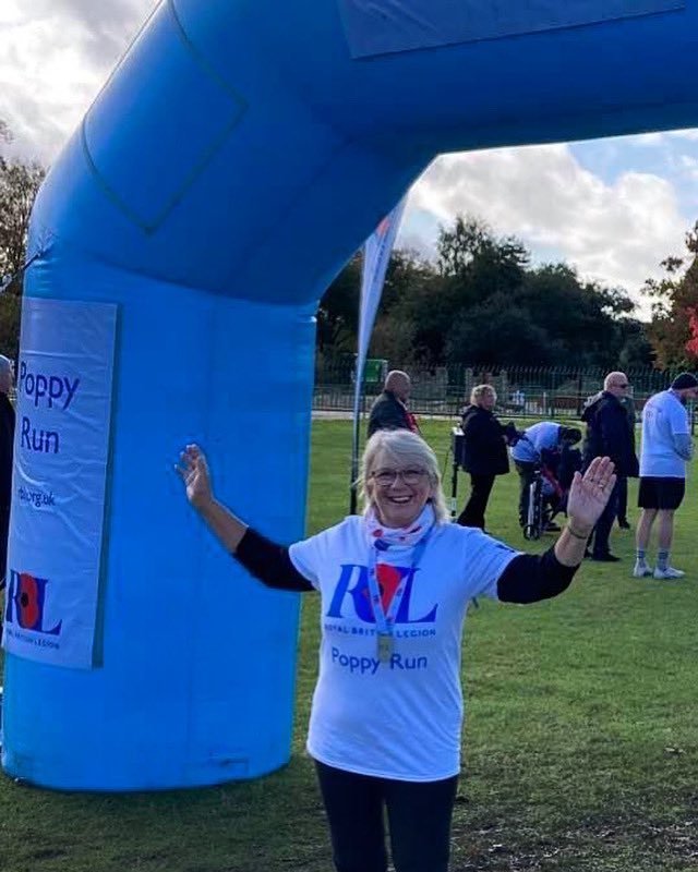 CranwellMWC's tweet photo. Well done to our amazing Choirette taking part in Nottingham’s very wet Poppy Run this morning 💜👏#RBL #PoppyRun #StrongerTogether https://t.co/tA062S1gir