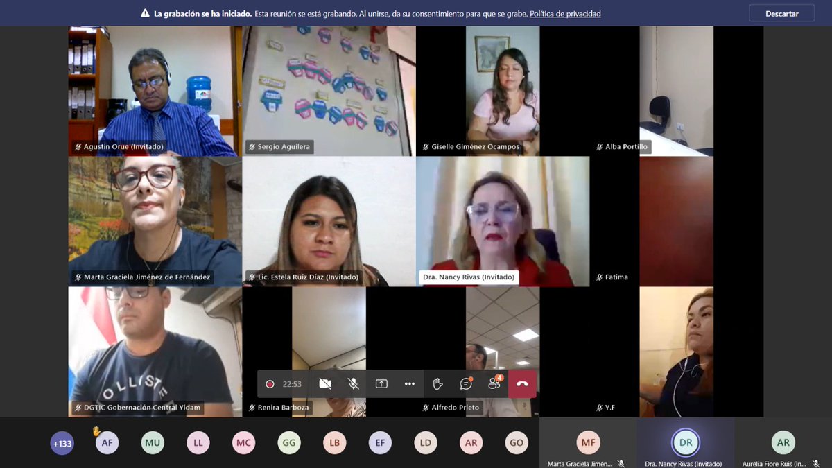 itslhcdparaguay's tweet photo. #Clase_2 del 1er. Curso Virtual de "Ceremonial, Protocolo y Etiqueta" (80horas). Realizado durante 10 clases, los días jueves y viernes, de 10:15 a 12:15 horas, a cargo de la Prof. Dra. #Nancy_Rivas y la Lic. #Estela_RuizDíaz. Organizado por el @itslhcdparaguay y el @Sinafocal. https://t.co/ysOmz9o3PD