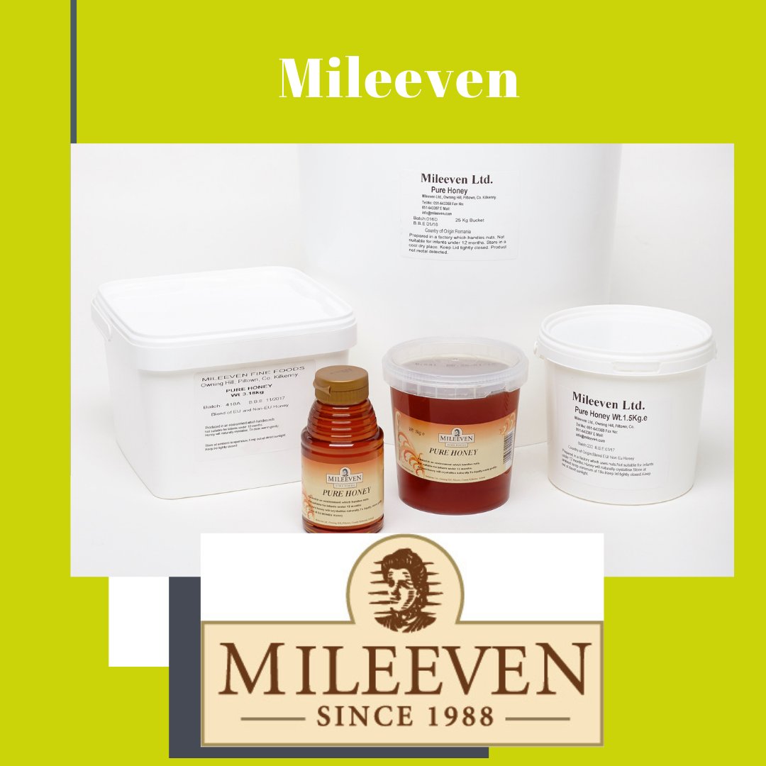 catexexhibition's tweet photo. Mileeven are suppliers of a range of honeys for the food service industry. Range includes convenient squeezy bottles and cost effective bulk options in Pure Honey, Organic Honey, Irish Honey, Full Honeycomb Frames and infused honeys.
#catexreturns #catex21 https://t.co/raqdy5O3jY