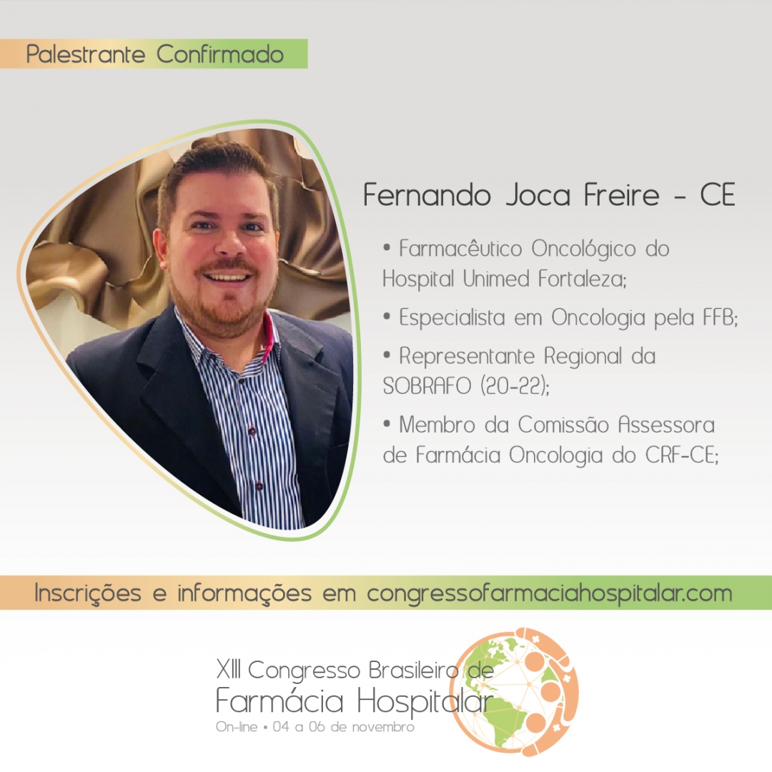 Palestrante confirmado

Assista a esta participação no XIII Congresso fazendo sua inscrição em congressofarmaciahospitalar.com