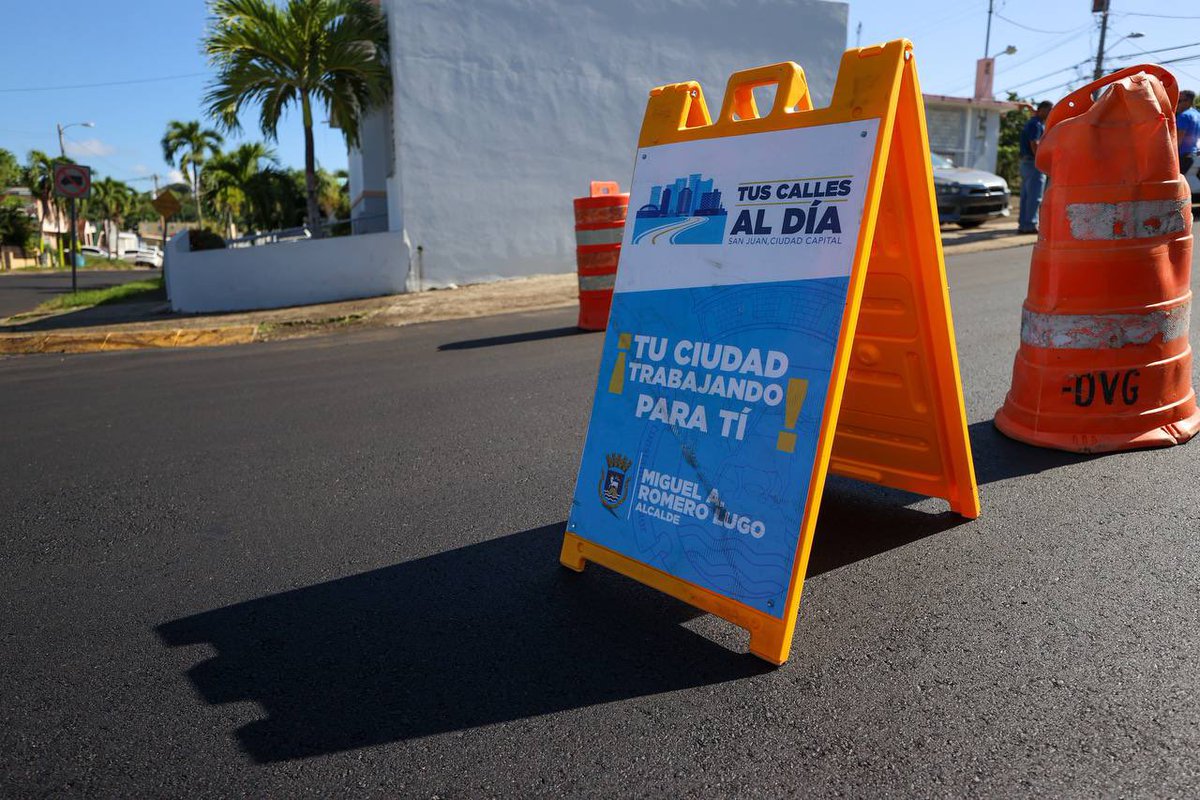 Miguel_Romero_'s tweet photo. ¡Más calles en San Juan ya están repavimentadas! #TusCallesAlDía está impactando diversas zonas y semana tras semanas más calles serán atendidas. ¡Seguimos trabajando! #CiudadCapitalPR https://t.co/YoQqXYgzaR