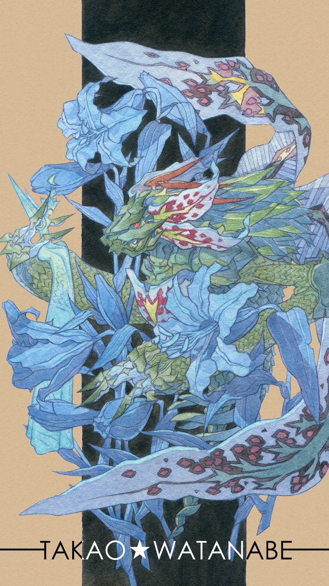 「『百合のドラゴン』 」|渡辺孝夫のイラスト