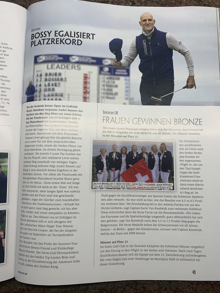 BossyGolf's tweet photo. It was so awesome to be featured in the October issue of Swiss Golf Magazine! 🤩🏌️🏼‍♂️
.
#golf #swissgolfmagazine #swissgolf #andrebossert #bossygolf https://t.co/d6lQDE2uNS