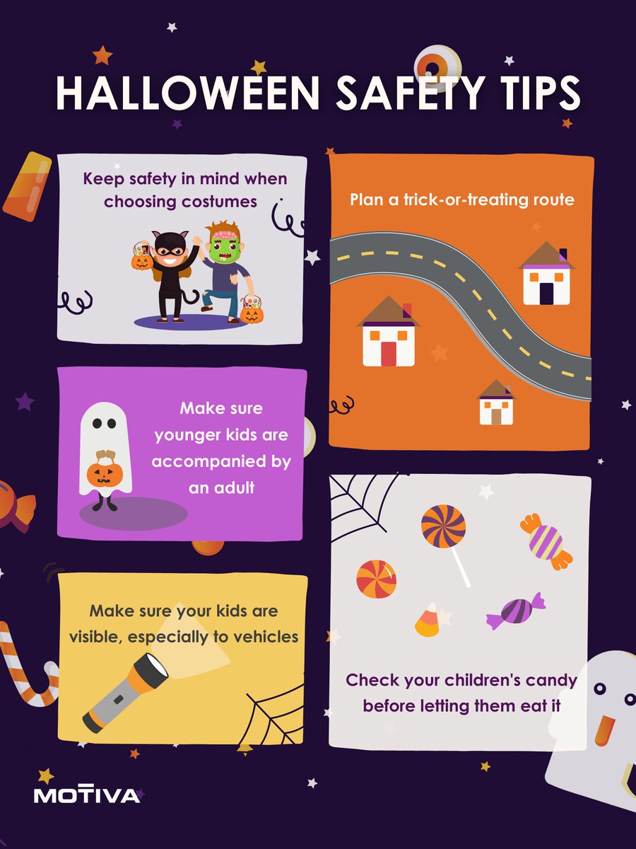 Enjoy a safe and happy Halloween by observing these guidelines from the FDA, the U.S. Department of Transportation, the Consumer Product Safety Commission, and more. 🎃 👻 🍬