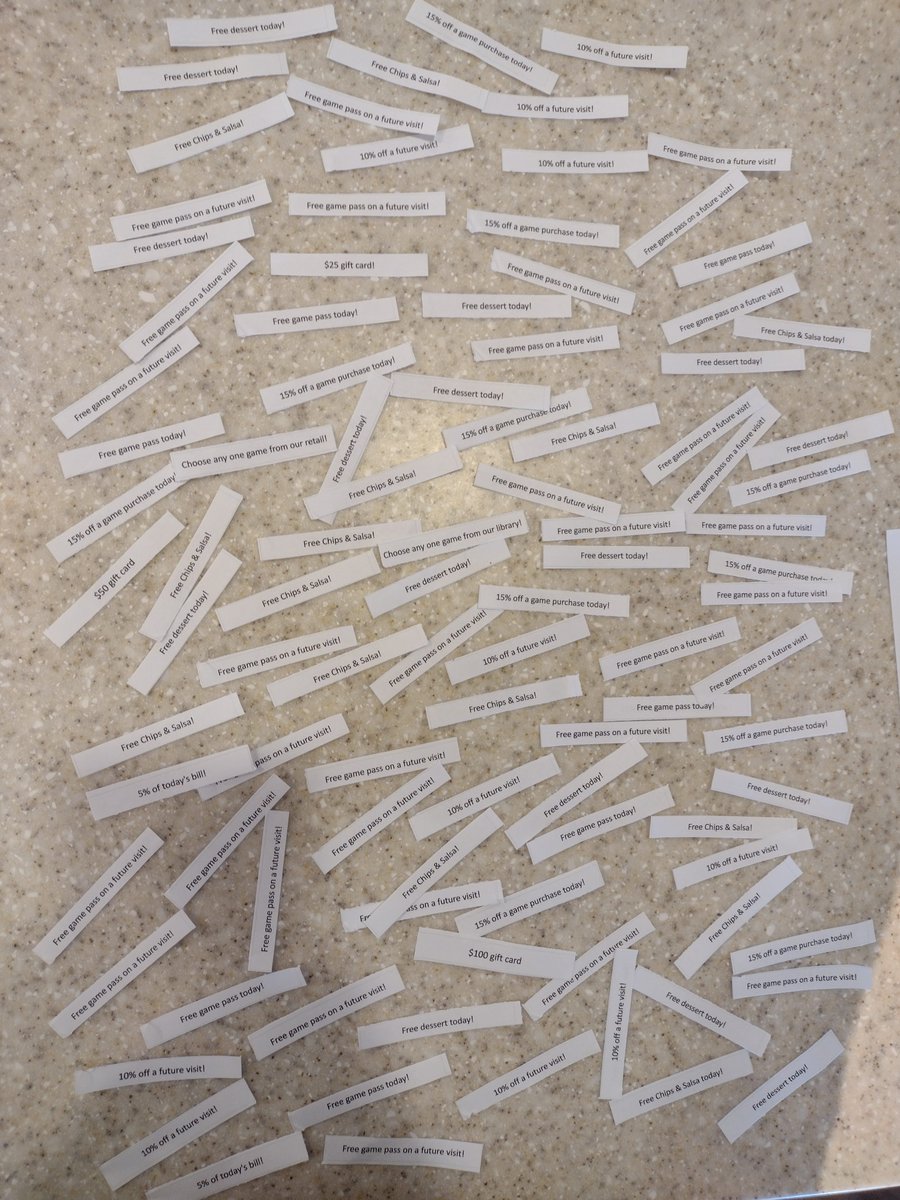 Happy Halloween! We're doing adult trick or treating all day! Come in with your costume and you'll get to pull from our trick or treat bag. A $100 gift card and free games are up for grabs!