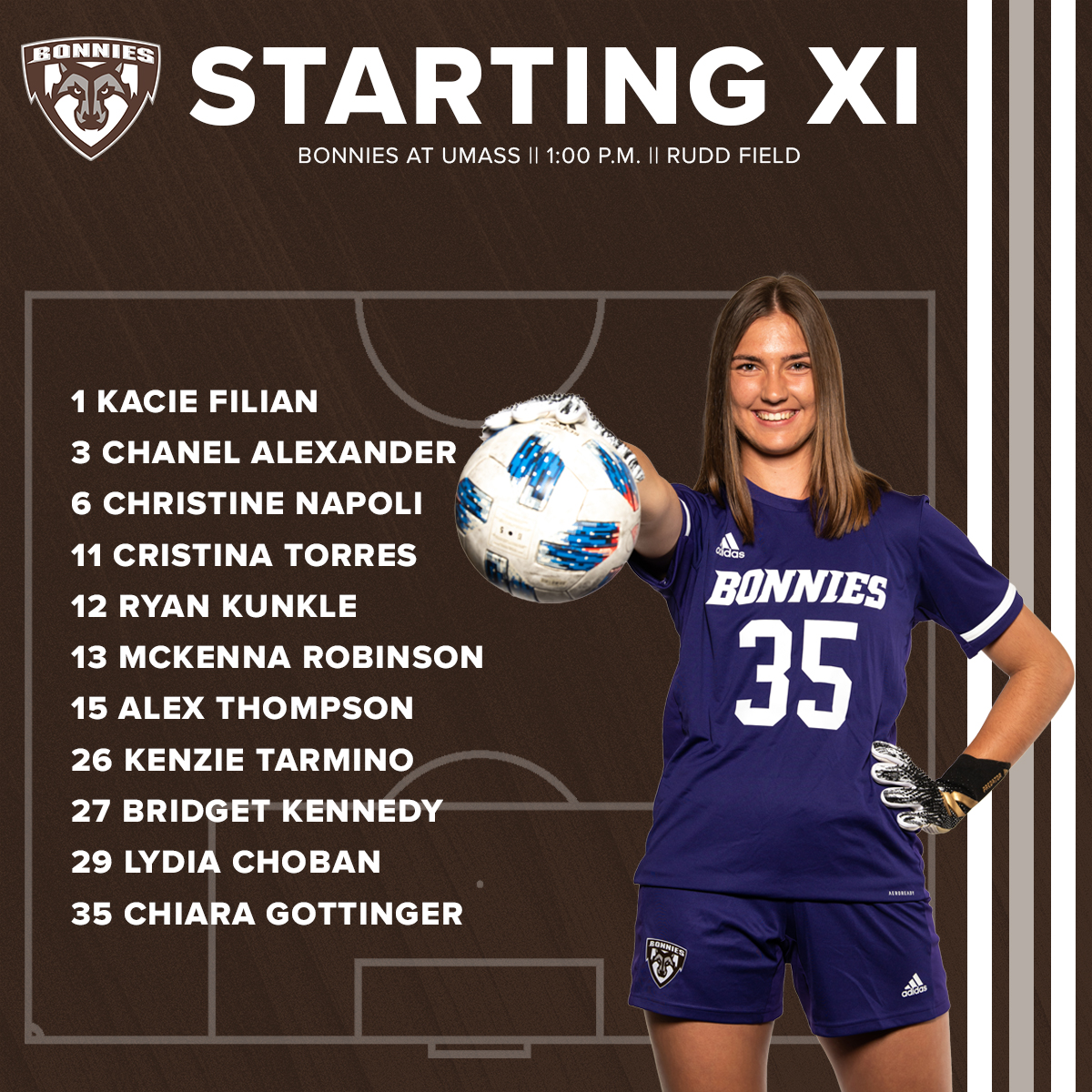 BonniesWSoccer's tweet photo. Starting XI at UMass!

Catch the action ⤵️

📊 | https://t.co/Xwp4FSTMA6
📺 | https://t.co/3TOlWM42js https://t.co/QSp5Wrm7ty