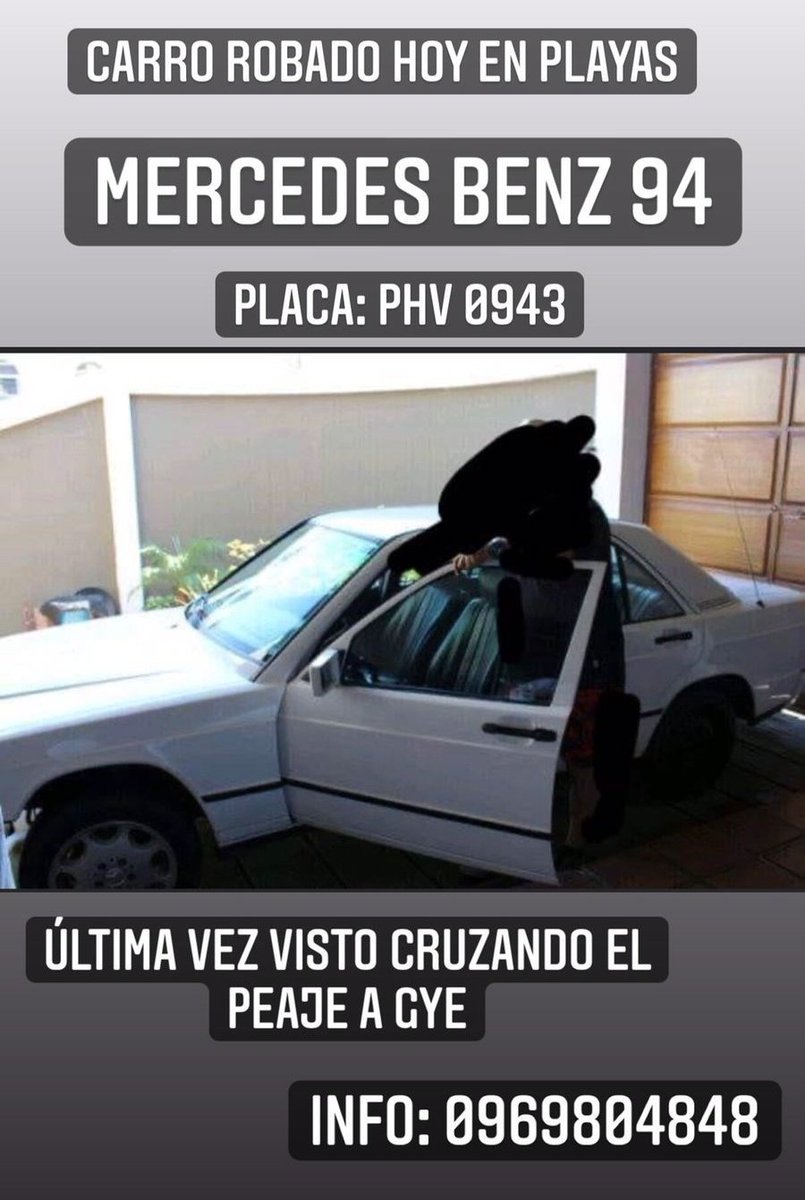 pixel_onlines's tweet photo. 🚫 Vehículo robado en el cantón #Playas. Si tienes datos sobre él, favor comunicarse al número que está en la imagen. #DaleRT https://t.co/AF5UJeKaS1