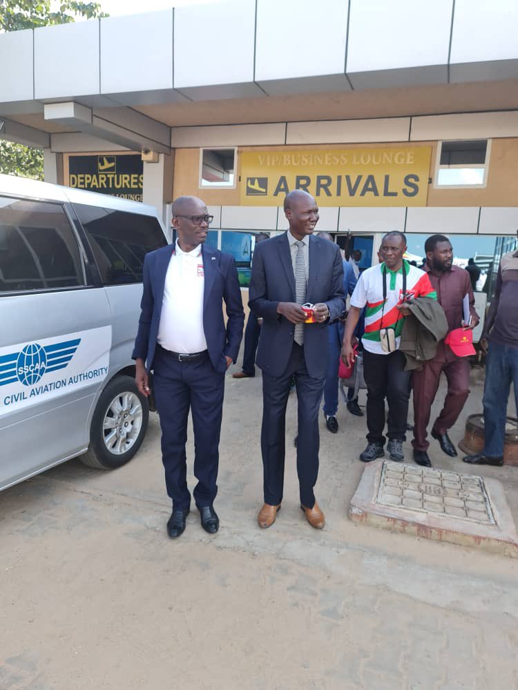 CnddFdd's tweet photo. The delegation conducted by the Secretary General of @CnddFdd Hon @R_Ndikuriyo arrived this Sunday in Juba, South Sudan. Welcomed by the SPLM (Ruling Party) Secretary General.  Courtesy visit to exchange experiences, views, best practices on governance and structure organization. https://t.co/vSXO4ODg90