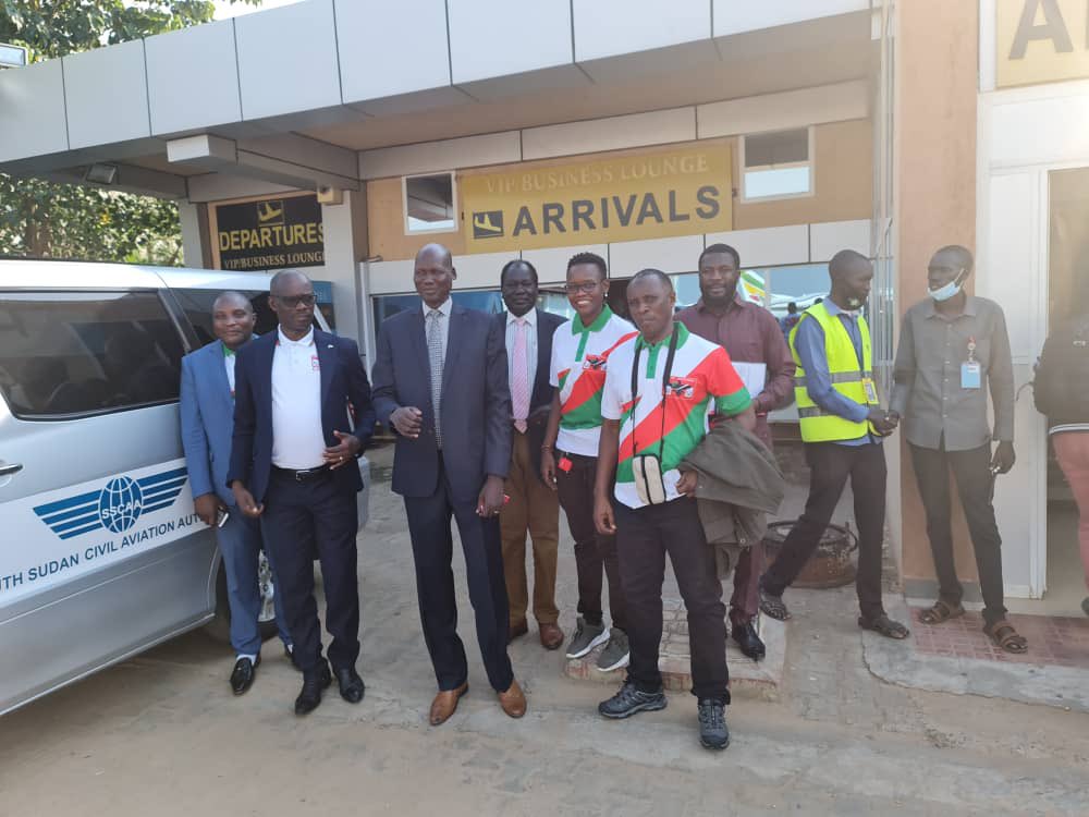 CnddFdd's tweet photo. The delegation conducted by the Secretary General of @CnddFdd Hon @R_Ndikuriyo arrived this Sunday in Juba, South Sudan. Welcomed by the SPLM (Ruling Party) Secretary General.  Courtesy visit to exchange experiences, views, best practices on governance and structure organization. https://t.co/vSXO4ODg90