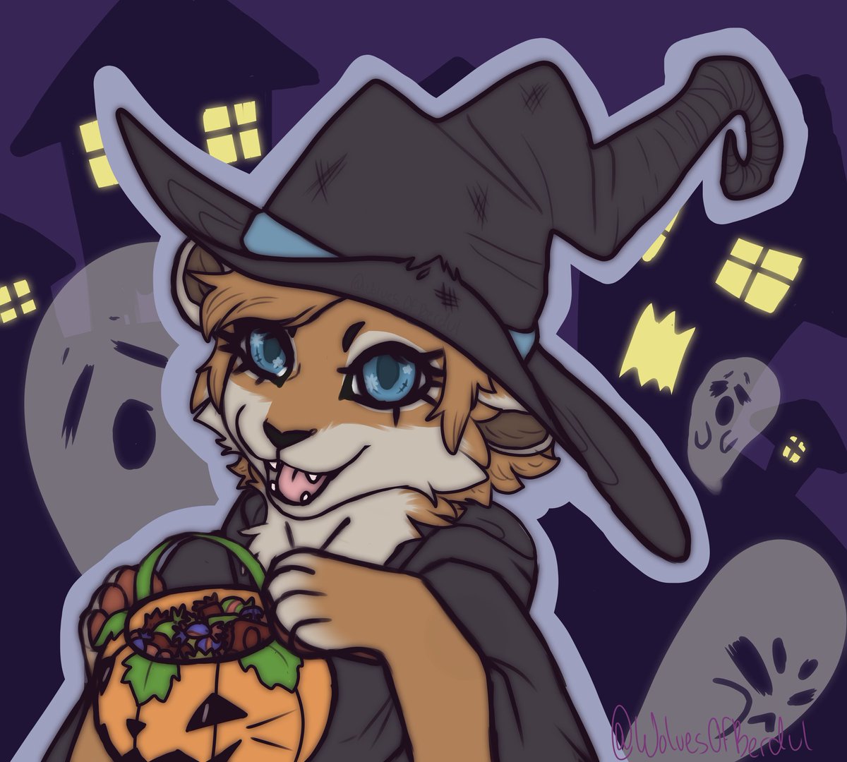 Migina: "Your mission tonight is to get me..eerr..i mean all of us as much candy and get spooked tonight!"

(Art made by the lovely <a href="/WolvesOfBerdul/">🔞Minors DNI🔞 | Coms closed</a> )
Happy #Halloween everyone!