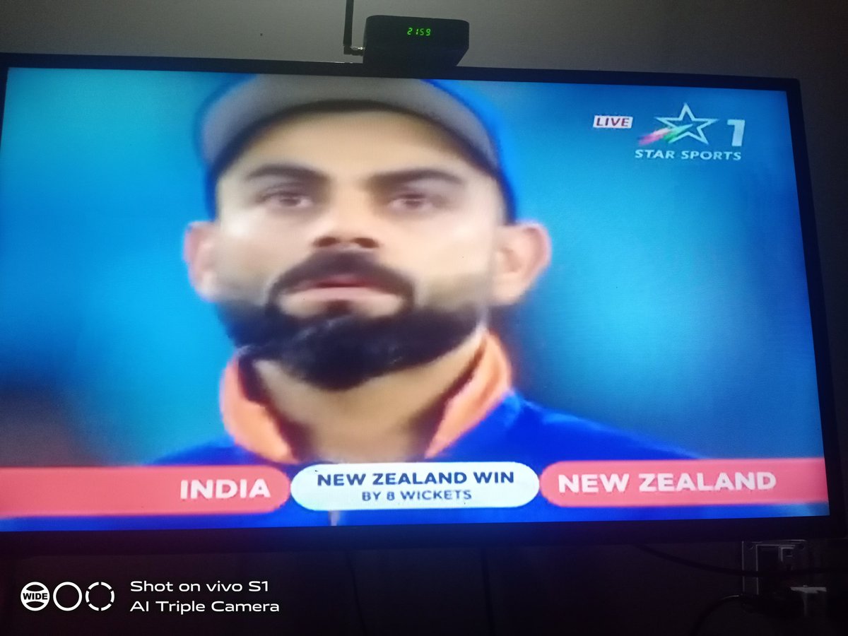 Sheva08004183's tweet photo. #IndiaVsNewZealand 
#NewZealand Win🏏
@imVkohli https://t.co/ixJwNahwvx