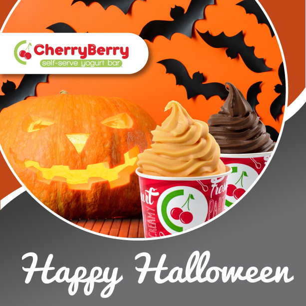 BOOO-GOO FREEEEEE! 👻 BOGO FREE CUPS NOW AT CHERRYBERRY! Happy Halloween at CherryBerry with Buy One Get One Free Cups all day today!!  Equal or lesser value cup is discounted. Exp10/31. Like, share, show post at checkout to redeem.
