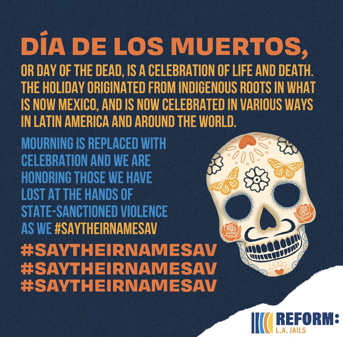 ReformLAJails's tweet photo. #SayTheirNamesAV on #DiaDeMuertos and always. @canAVcontract https://t.co/7vM85tauWQ