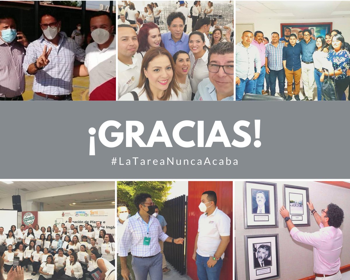 Estimado Srio <a href="/JuanAlfonsoML/">Juan Alfonso Mejía</a> y equipo <a href="/sepycsinaloa/">SEPyC</a> Gracias por acompañar y apoyar a todo el <a href="/pronisinaloa/">PRONI SINALOA</a> en estos 3 años que se fueron muy rápido pero en los que se avanzó mucho para que vengan mejores tiempos para todos ¡GRACIAS!

#LaTareaNuncaAcaba 
Vamos con todo 👊🏻💯