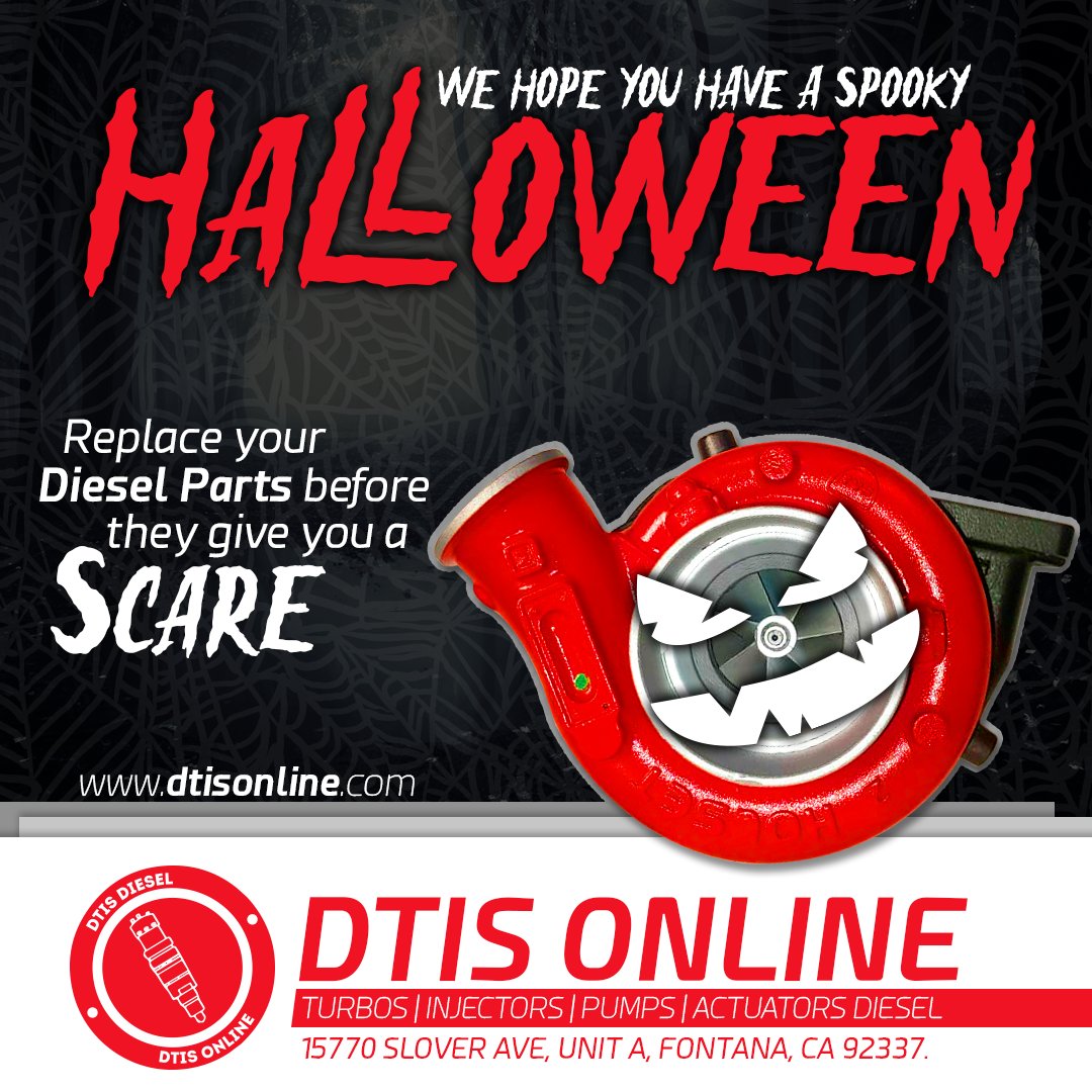 DtisOnline's tweet photo. Replace your diesel parts before they give you a scare 👉https://t.co/ts1PaPfdhM #HappyHalloween2021 https://t.co/2ywZGrz0j3