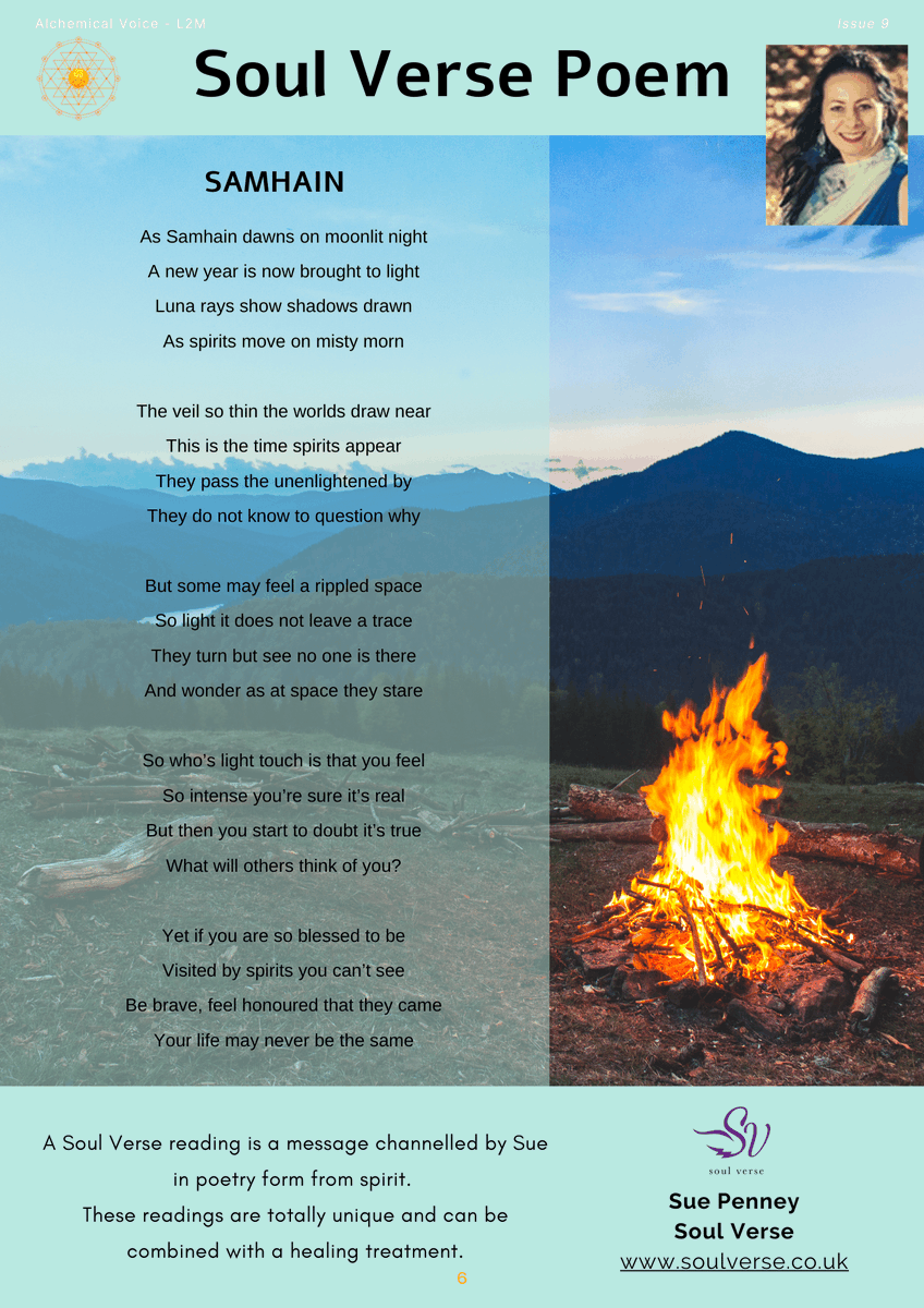 soulverse's tweet photo. Here is my "Samhain" poem
#halloween2021 #halloween #samhain #alchemicalvoice Soulverse https://t.co/dPpTHXnW0f