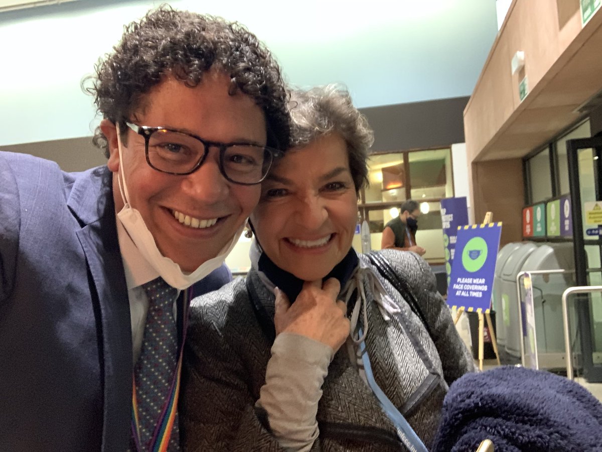 Amazing adrenaline and happiness rush after running into <a href="/CFigueres/">Christiana Figueres</a> at 
#COP26. So many COP moments and so many memories!