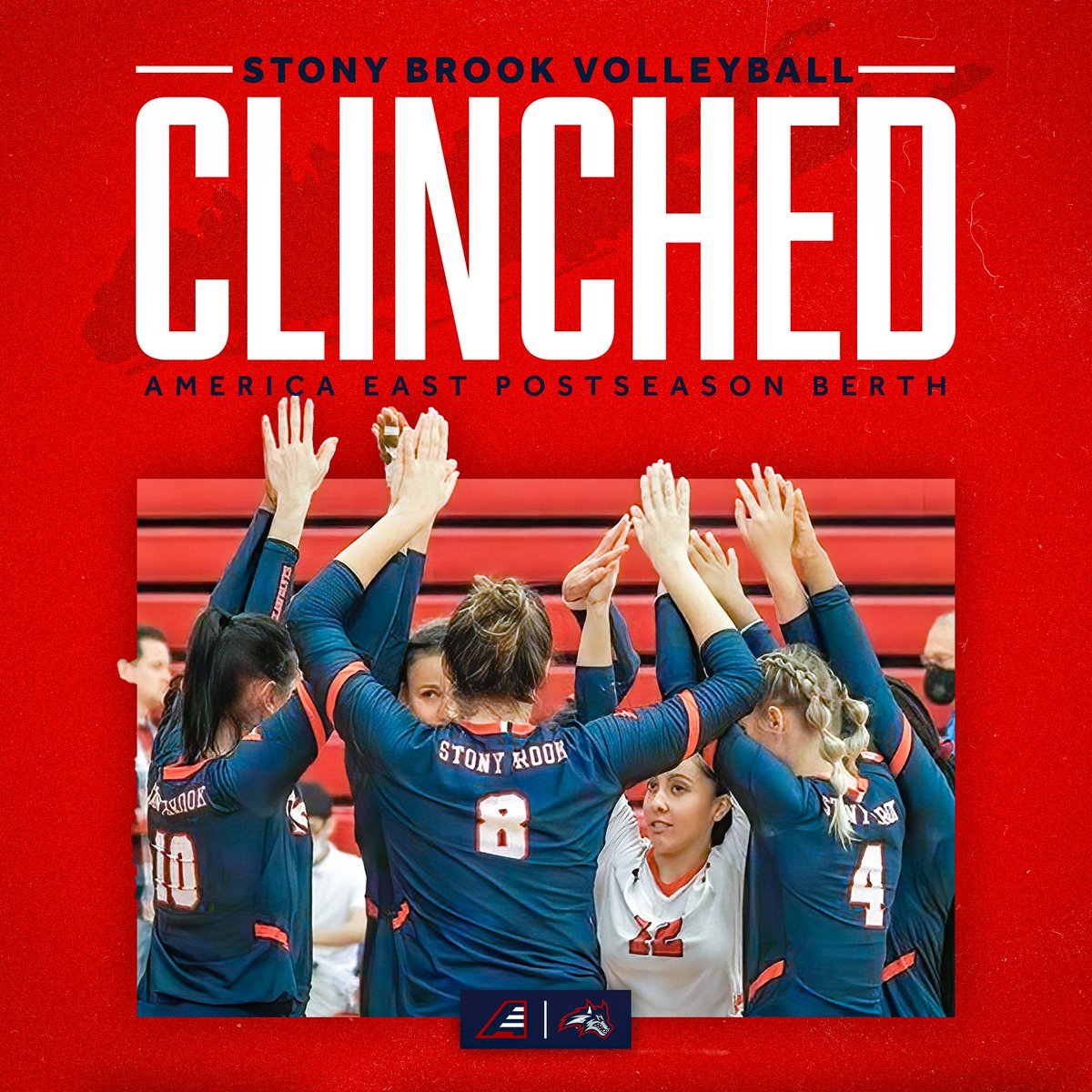 𝗖𝗟𝗜𝗡𝗖𝗛𝗘𝗗 ‼️

Following today's action around the <a href="/AmericaEast/">America East</a>, we have officially secured our spot in the #AEVB Championship 🙌

🌊🐺 x <a href="/NCAAVolleyball/">NCAA Women's Volleyball</a>