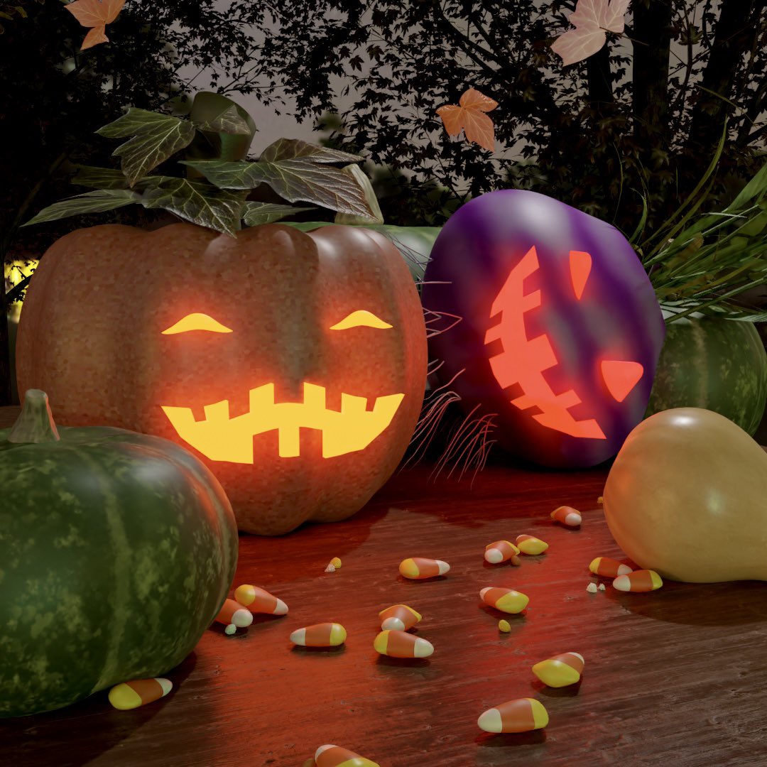 TheTechOT's tweet image. #halloween2021 in preparation for #Nodevember2021 I practiced some node textures for the #PolyHalloween21 competition on Instagram