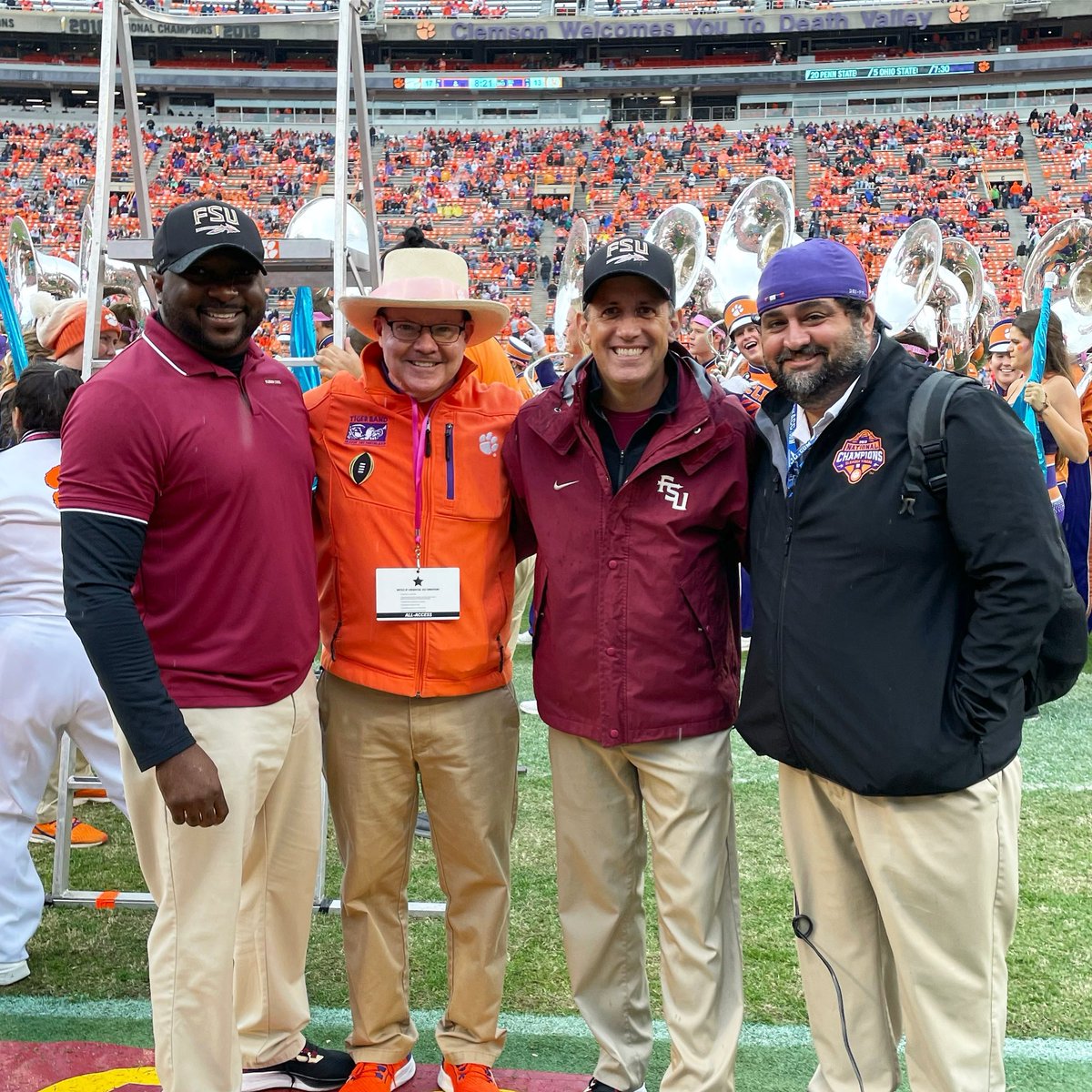 davidplack's tweet photo. Now that we have returned home safely, I must say that Clemson has easily become my favorite road game in large part to my colleagues and friends there, @mspede & @THurlz. Great atmosphere. Great fans. Great band. Already looking forward to our next trip up in ‘23. #ACCbands https://t.co/eoexv3lsXw