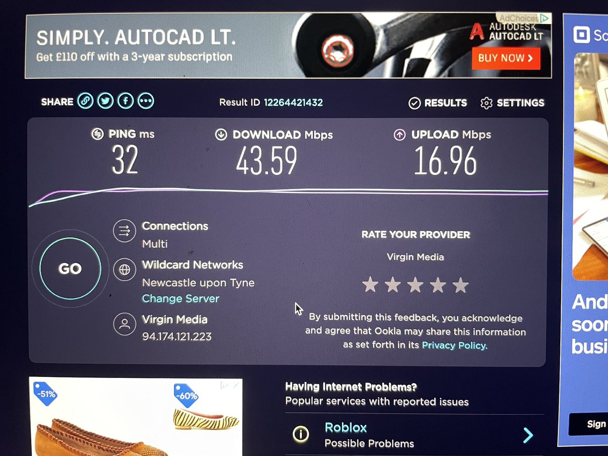 CPDFilm's tweet photo. @virginmedia This is why we’re leaving you when the contract is up. £74.40 a month business contract that’s supposed to be 500mb download and 50mb upload. Utterly outrageous prices for nowhere near what we were promised. #broadband #virginmediabusiness #avoidvirginmedia https://t.co/RROtO1RTL2