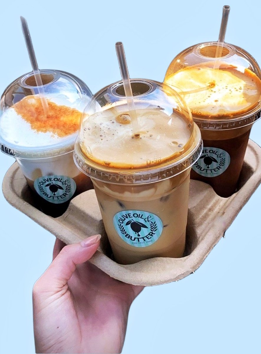 OliveOilButter's tweet photo. Pick your iced coffee 🌞
❤ Frappe
❤ Freddo Espresso
❤ Freddo Cappuccino

Order online or call 9315 1060
📍@oliveoilandbutter
🌐 https://t.co/QZTR2C398p 

#foodlover #icedcoffee #coffeelover #frappe #lovemelbourne #freddocappuccino #melbmoment  #loveyourlocalmari https://t.co/462LxKgjA8
