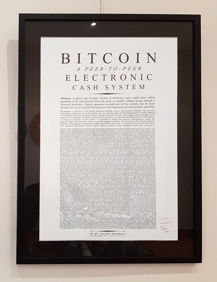 EzioRed's tweet photo. No podía cerrar el día sin agradecer a Satoshi Nakamoto la publicación del White Paper de #Bitcoin hace 13 años.

"Bitcoin, a peer-to-peer electronic cash system". La publicación que vino a marcar un hito en la historia de la economía. https://t.co/46UlU0SlL6