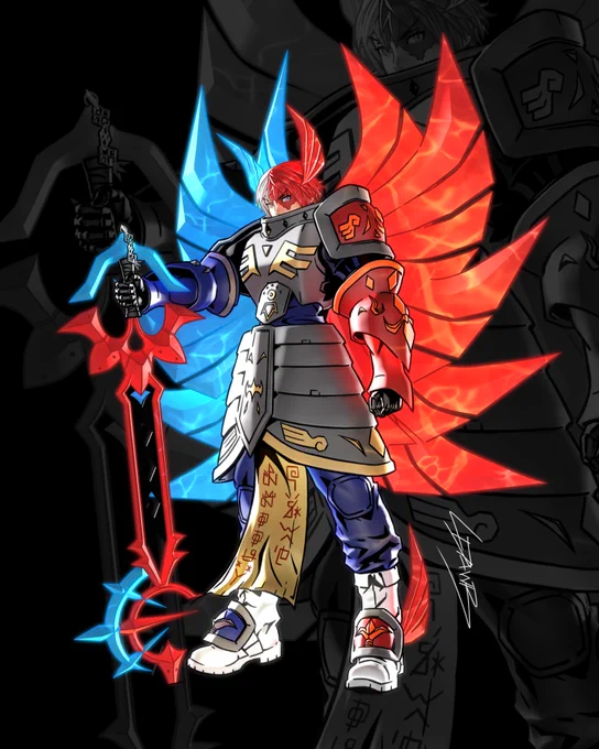the todoroki x seraphimon x kingdom hearts combo 🔥 