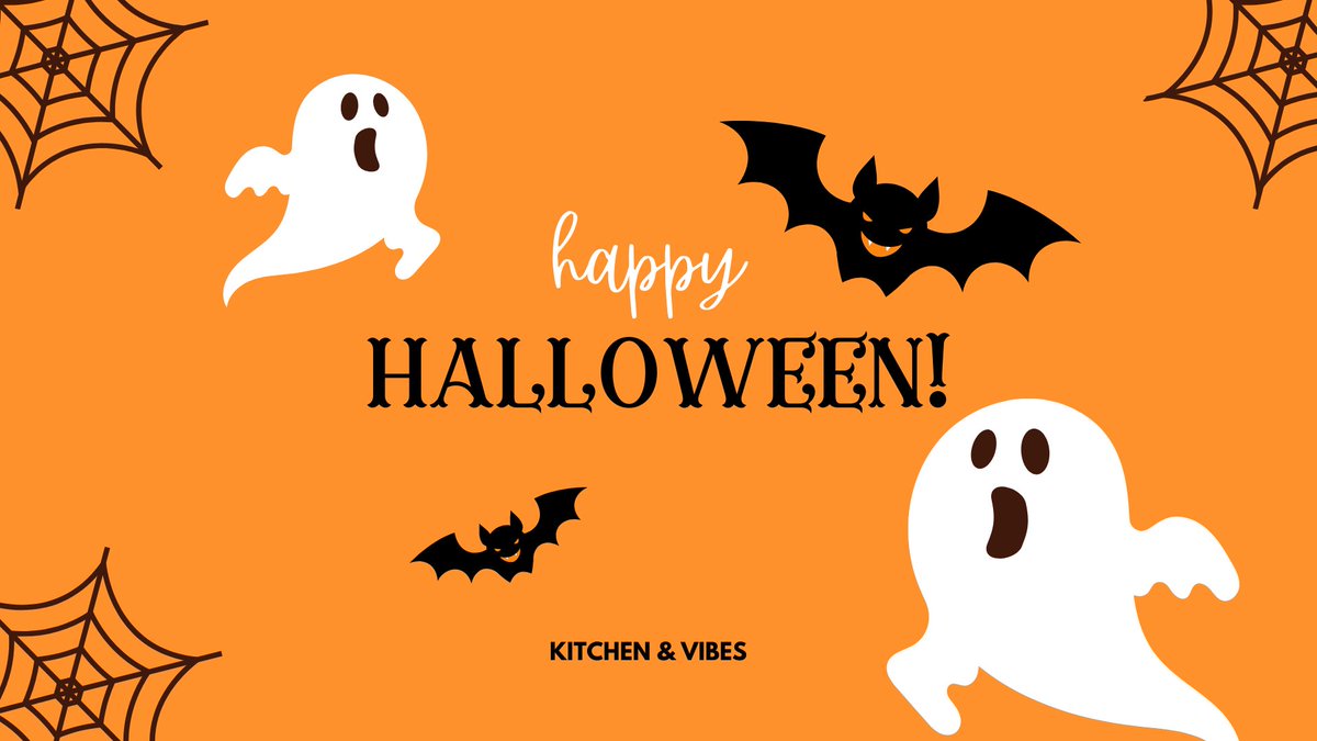 kitchenandvibes's tweet photo. Happy Halloween from Kitchen &amp; Vibes! Stay safe and stay spooky!👻🦇🎃 #kitchenandvibes #happyhalloween https://t.co/62xZlbenme