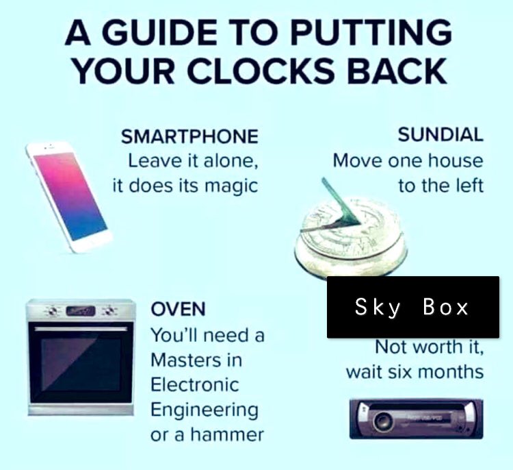 ollie_olly_olly's tweet photo. 😂 #sky #skybox #skyclock #clocksgoback https://t.co/4pvIN9NPT6