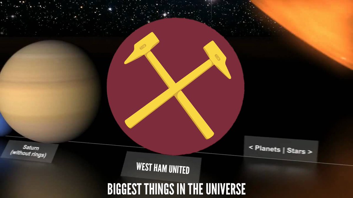 UberWestHam's tweet image. West Ham United are no longer massive, we are astronomical.
