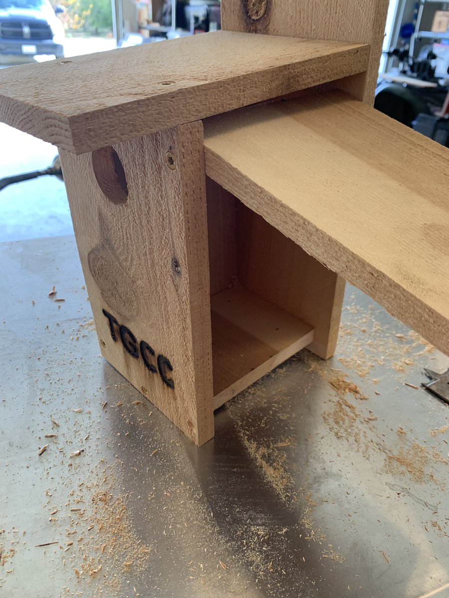 trsturf's tweet photo. Western blue bird box version 1.0 @NativeBirdBoxes @AudubonIntl any tips on refinements? https://t.co/u2mF1ojNul
