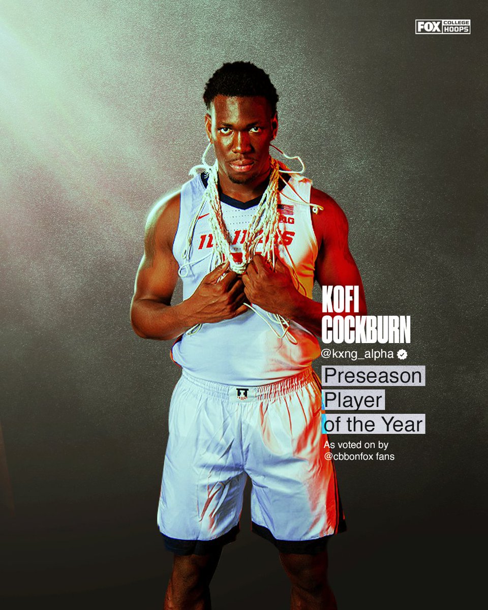 Make way for the big man 😤💪

<a href="/IlliniMBB/">Illinois Men's Basketball</a>'s <a href="/kxng_alpha/">King Kofi</a> is the Preseason Player of the Year, as voted on by CBB on FOX Fans 🙌