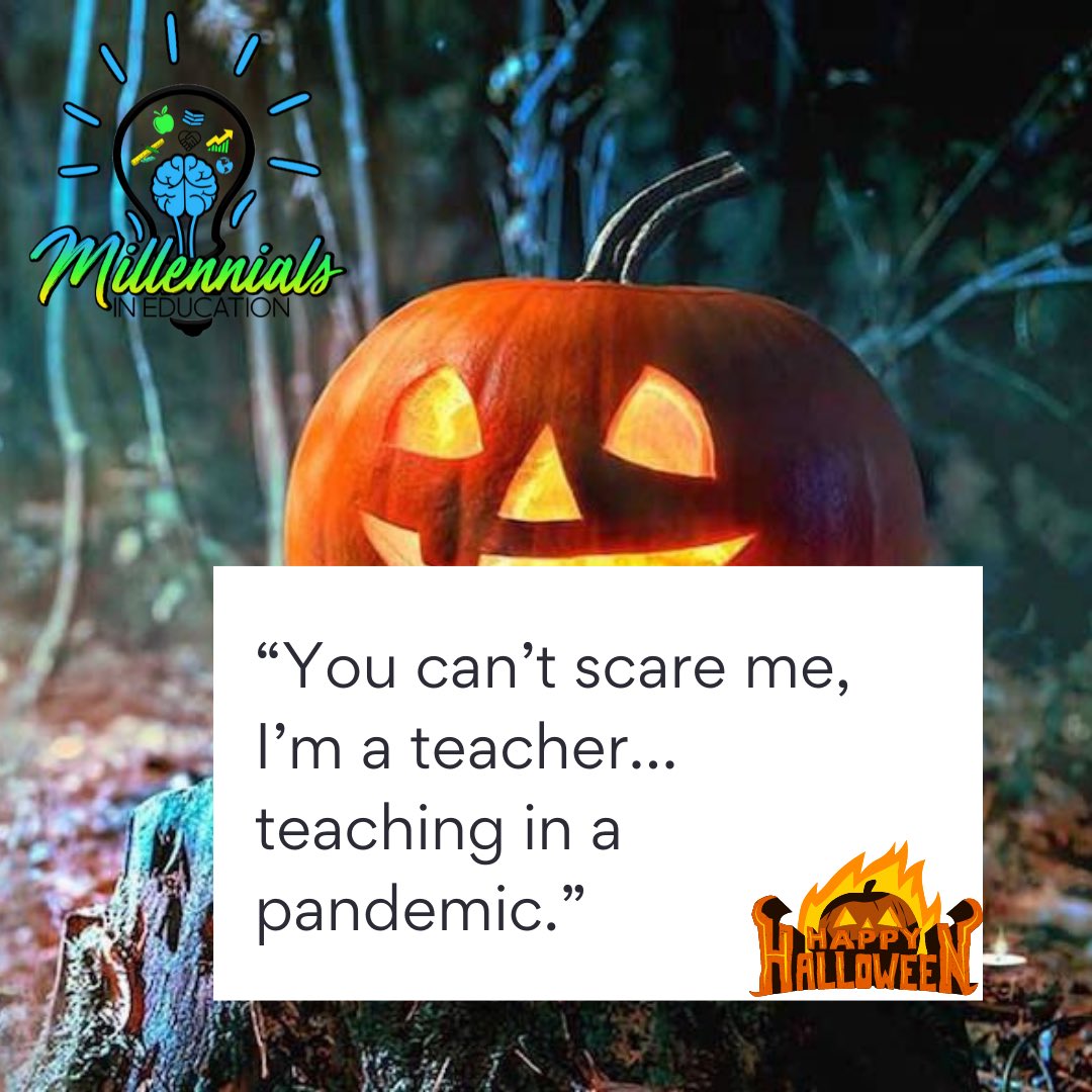 MillennialsinEd's tweet photo. But yeah “Boo” Happy Halloween #teacher #teachertwitter #HappyHalloween https://t.co/Qz1z8uYKmD