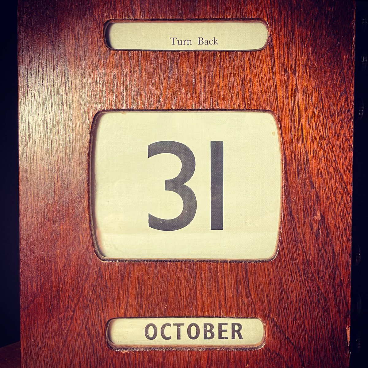 when your vintage perpetual calendar starts leaving you ominous warnings. #halloween