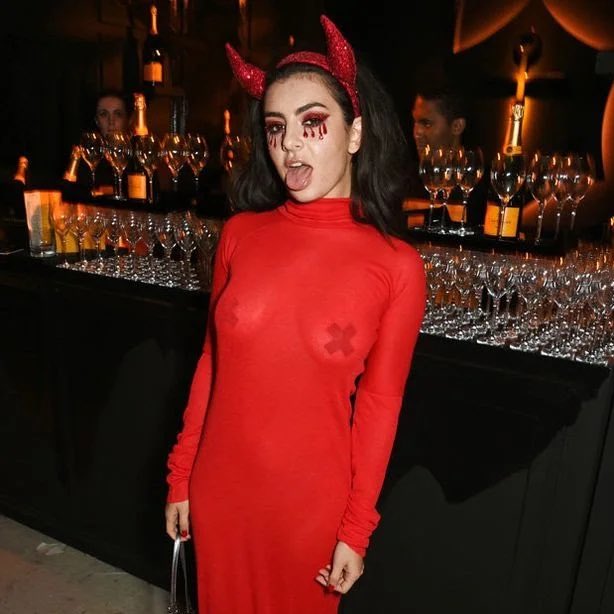 skyferrori's tweet photo. charli xcx as a devil is my favorite halloween costume https://t.co/ST59N03L9W