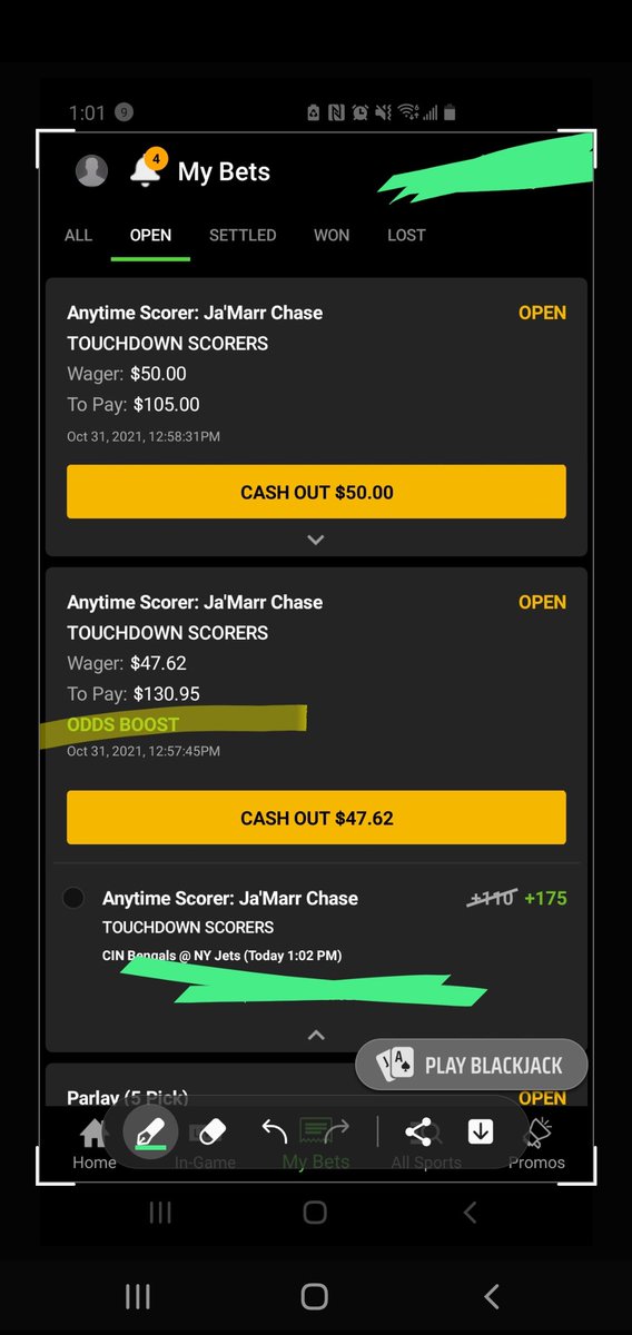 PhillySprtsRich's tweet photo. 🎯 Jamarr Chase TD +137  ✅
**Boost +175 bitches**

#VIPeats 

Now, give us Taylor for the people!! https://t.co/5IgFh2dbHR