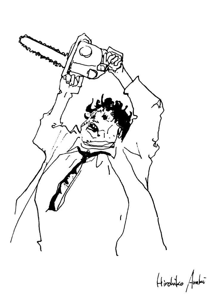 ByAraki's tweet image. Doodles from “Hirohiko Araki's Bizarre Horror Movie Analysis”. (2011)