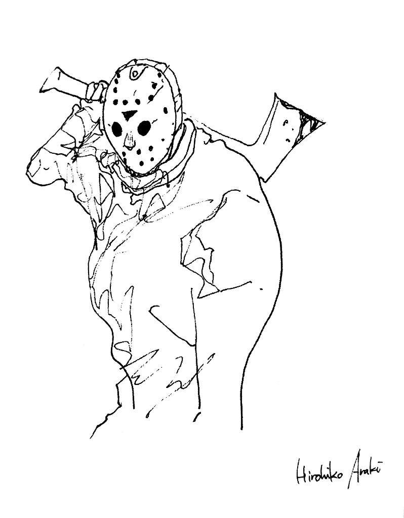 ByAraki's tweet image. Doodles from “Hirohiko Araki's Bizarre Horror Movie Analysis”. (2011)