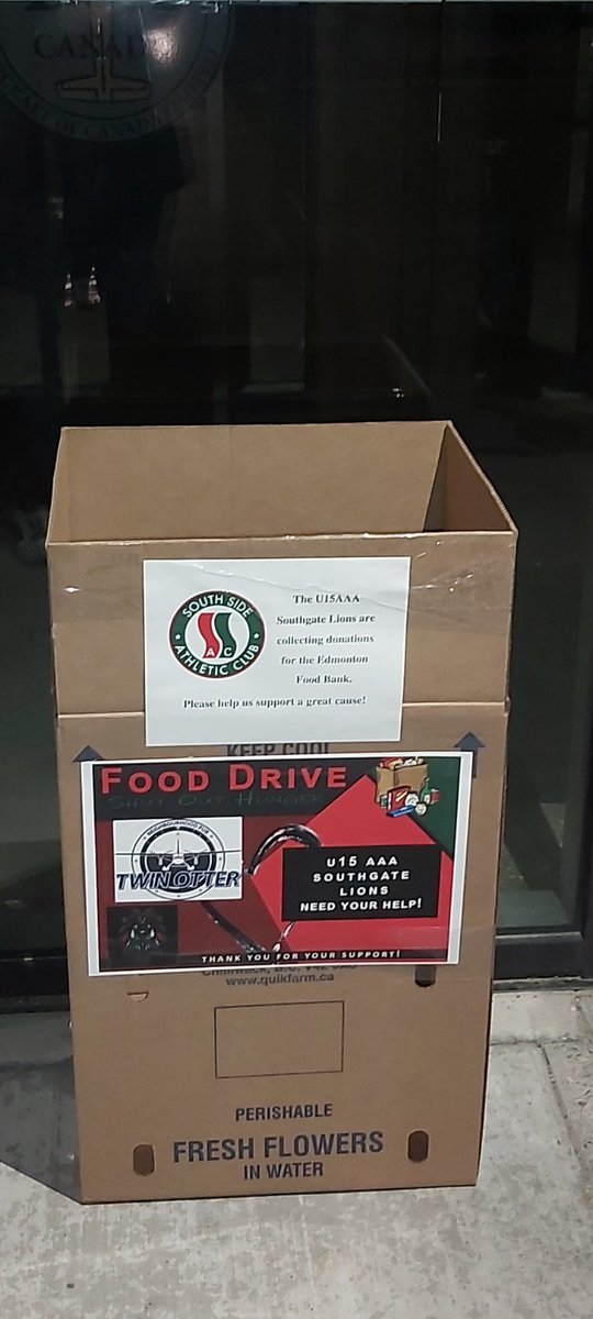 SSAC_U15AAA's tweet photo. Our Foodbank Donation boxes are at the following locations until Friday November 5th. Save-On-Foods (McGrath), Safeway (Riverbend), The Bend & Twin Otter Pubs. You can Drop off your donations at any of these locations 🙏 #ShutOutHunger #foodbank #GiveBack https://t.co/mxAmNyE7KN