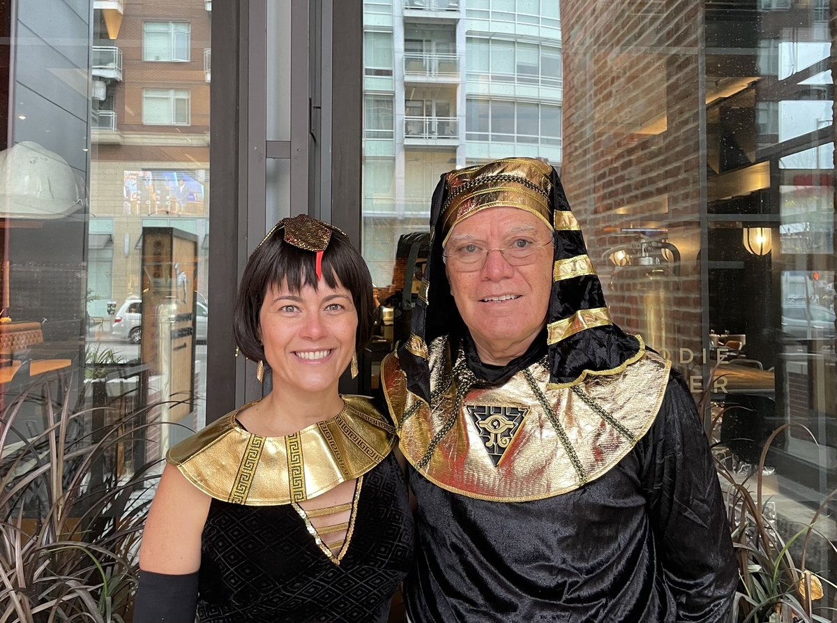 DrsPenaBischoff's tweet photo. Happy Halloween everyone! Do you know why Dr. Peña agrees to dress up every year? Because it is Dr. Bischoff’s birthday. https://t.co/U4KqY93m5D