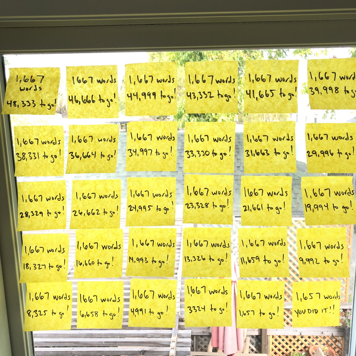 chrisbaty's tweet photo. My new NaNoWriMo-themed window coverings arrived! https://t.co/xi5piGw7tA
