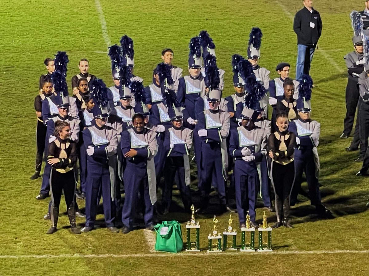 GreenLevelBand's tweet photo. What a season. 

Last night we wrapped it all up with our last competition, Cary Band Day! We won our 4th and Final Grand Champion with this show.

Thank you to everyone who made this season possible. This show was beautiful and one for the books. https://t.co/UnxN0cLJdB
